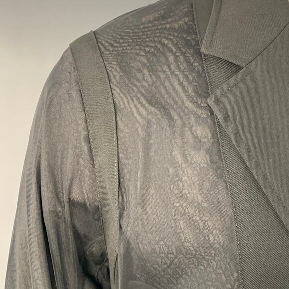 ANREALAGE Size M Black Wool Oversized Tulle Ribbon Jacket - Picture 3 of 10